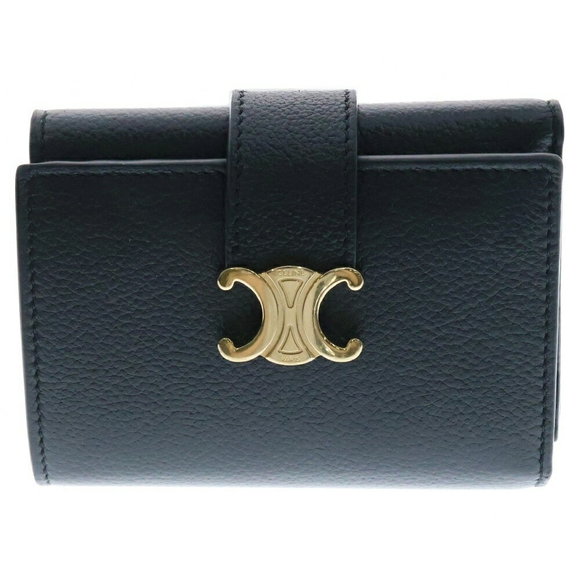 Celine Nino Bifold Wallet Fine Leather Black - Picture 1 of 6